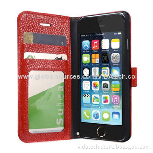 Genuine Leather Case with Stand Function and Card Slot, for iPhone 6, with own FactoryNew